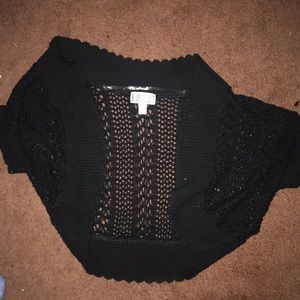 Cropped Short Sleeve Sweater